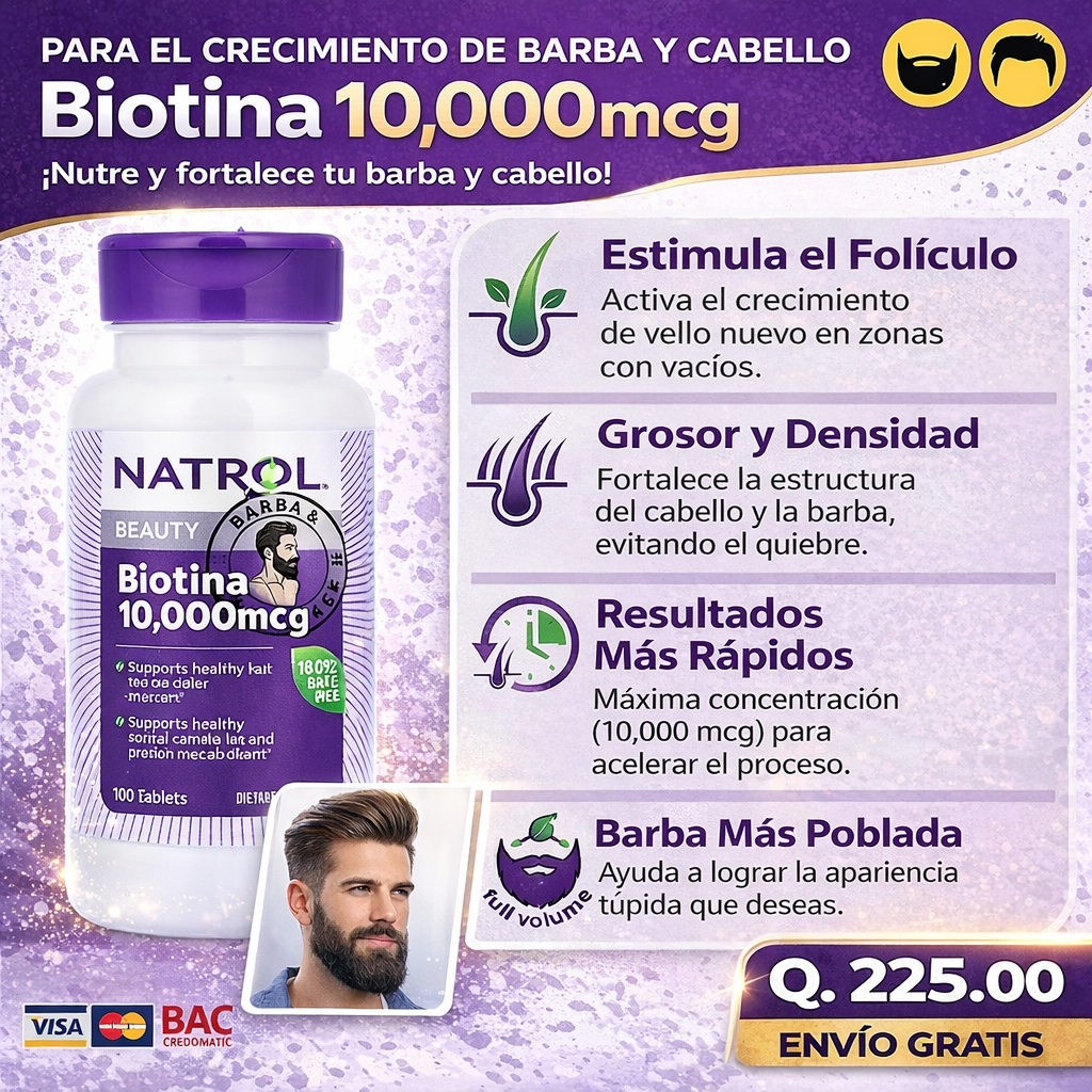 BIOTIN NATROL 10,000 MCG