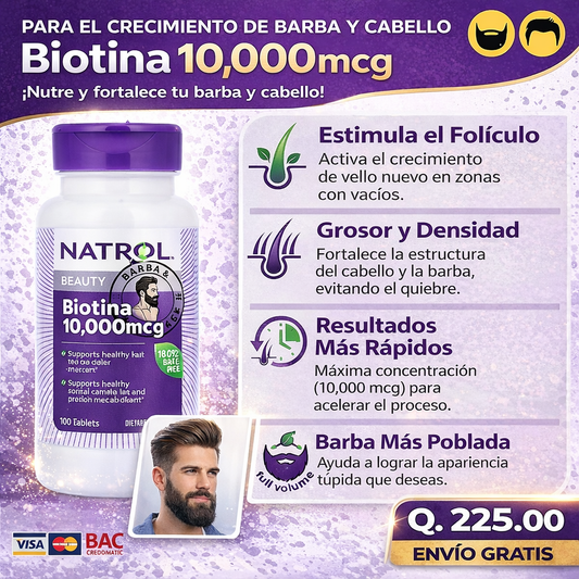 BIOTIN NATROL 10,000 MCG